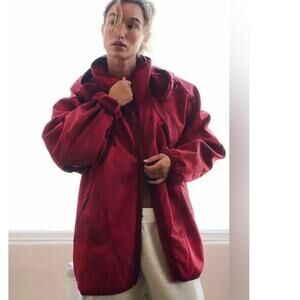 New Free People FP MOVEMENT Canyon Crushin' Jacket $198 X-SMALL Cranberry Red